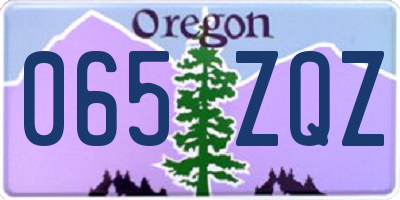 OR license plate 065ZQZ