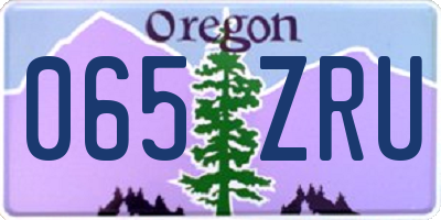 OR license plate 065ZRU