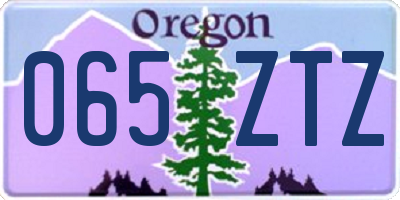 OR license plate 065ZTZ