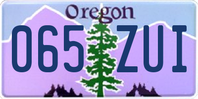 OR license plate 065ZUI