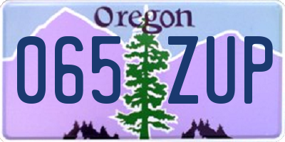 OR license plate 065ZUP