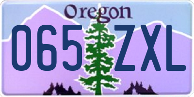 OR license plate 065ZXL