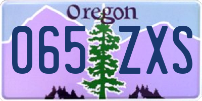 OR license plate 065ZXS