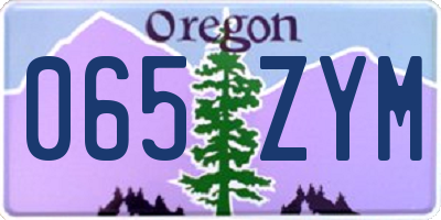OR license plate 065ZYM