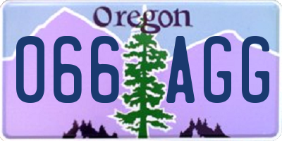 OR license plate 066AGG