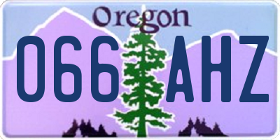 OR license plate 066AHZ