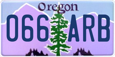 OR license plate 066ARB