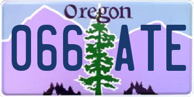 OR license plate 066ATE