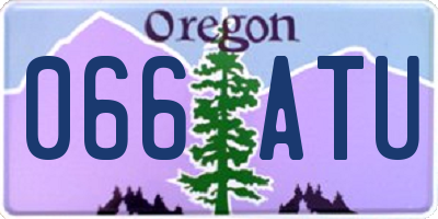 OR license plate 066ATU