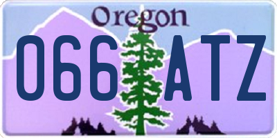 OR license plate 066ATZ