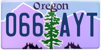 OR license plate 066AYT