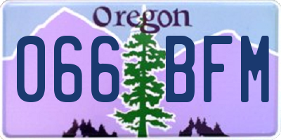 OR license plate 066BFM