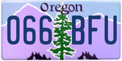 OR license plate 066BFU