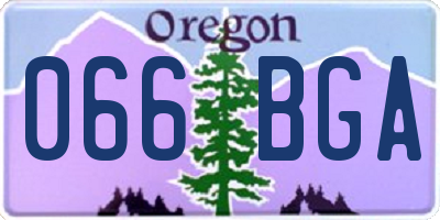 OR license plate 066BGA