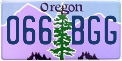 OR license plate 066BGG
