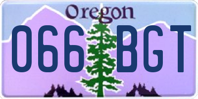 OR license plate 066BGT