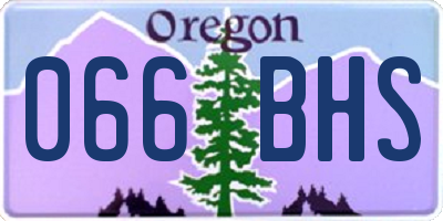OR license plate 066BHS