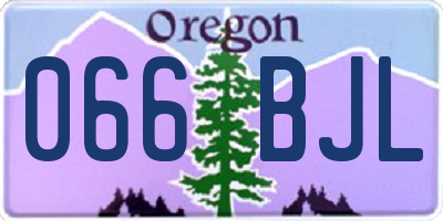 OR license plate 066BJL