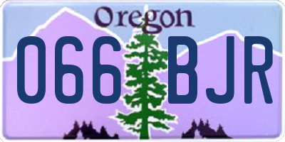 OR license plate 066BJR