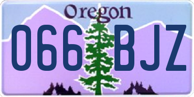 OR license plate 066BJZ