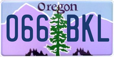 OR license plate 066BKL