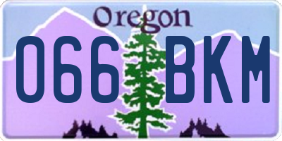 OR license plate 066BKM