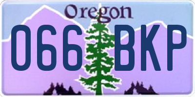 OR license plate 066BKP