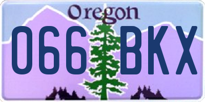 OR license plate 066BKX