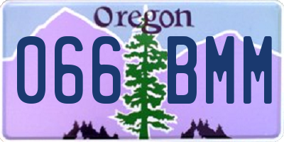 OR license plate 066BMM