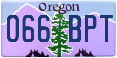 OR license plate 066BPT