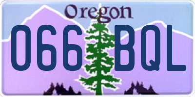 OR license plate 066BQL
