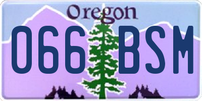 OR license plate 066BSM