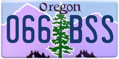 OR license plate 066BSS