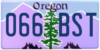 OR license plate 066BST