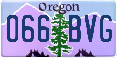 OR license plate 066BVG