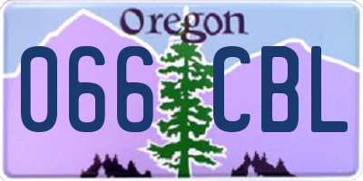 OR license plate 066CBL