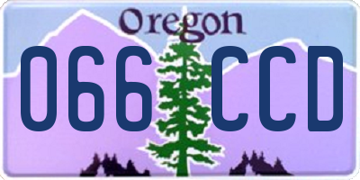 OR license plate 066CCD