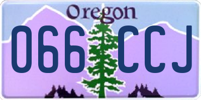 OR license plate 066CCJ