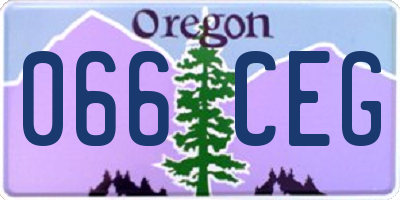 OR license plate 066CEG