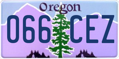 OR license plate 066CEZ