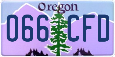 OR license plate 066CFD