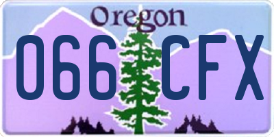 OR license plate 066CFX