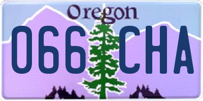 OR license plate 066CHA