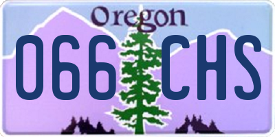 OR license plate 066CHS