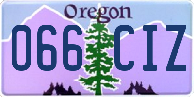 OR license plate 066CIZ