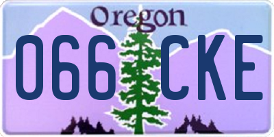 OR license plate 066CKE