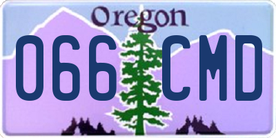 OR license plate 066CMD