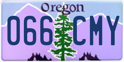 OR license plate 066CMY