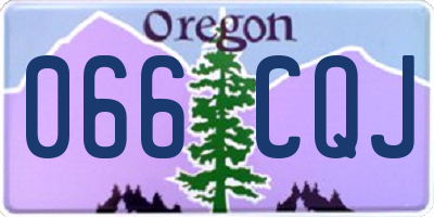 OR license plate 066CQJ