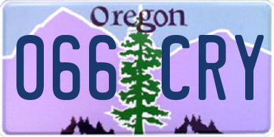 OR license plate 066CRY